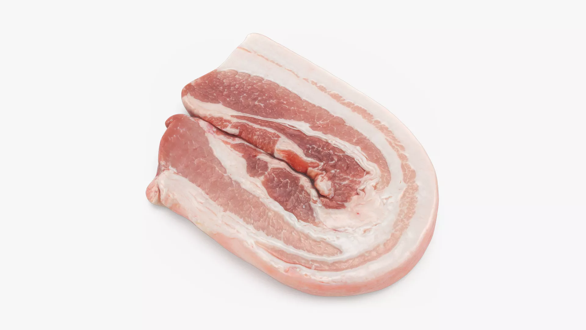 Raw Pork Belly 02 Low-poly 3D model