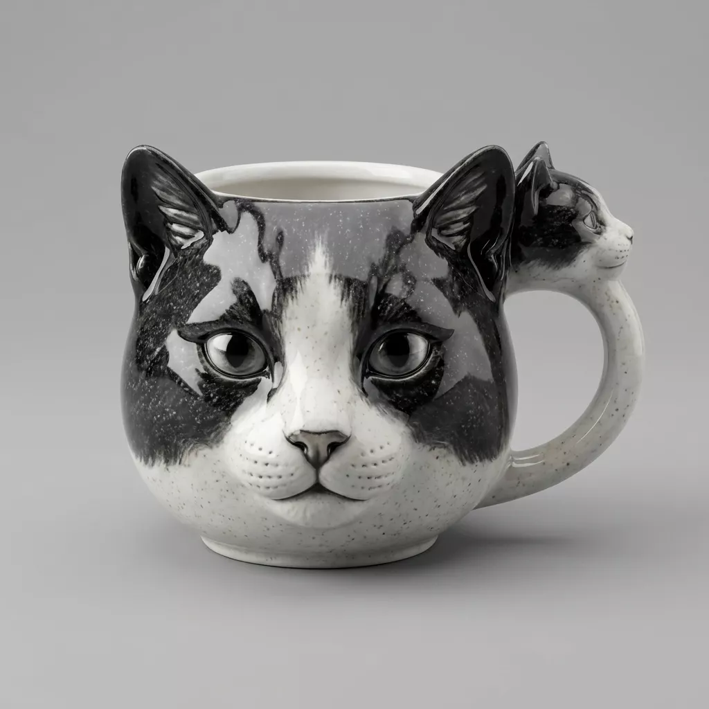 cat mug printable 3D print model
