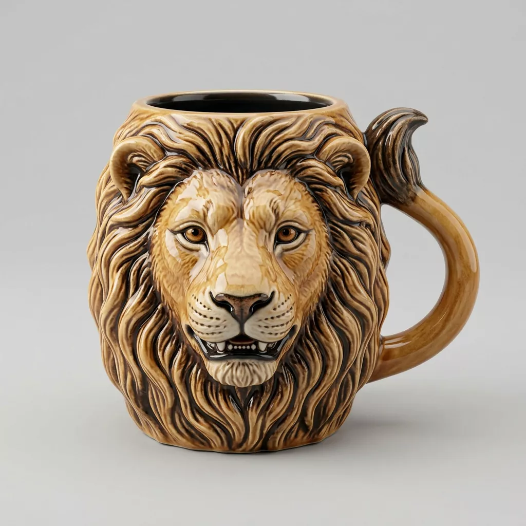 lion mug printable 3D print model