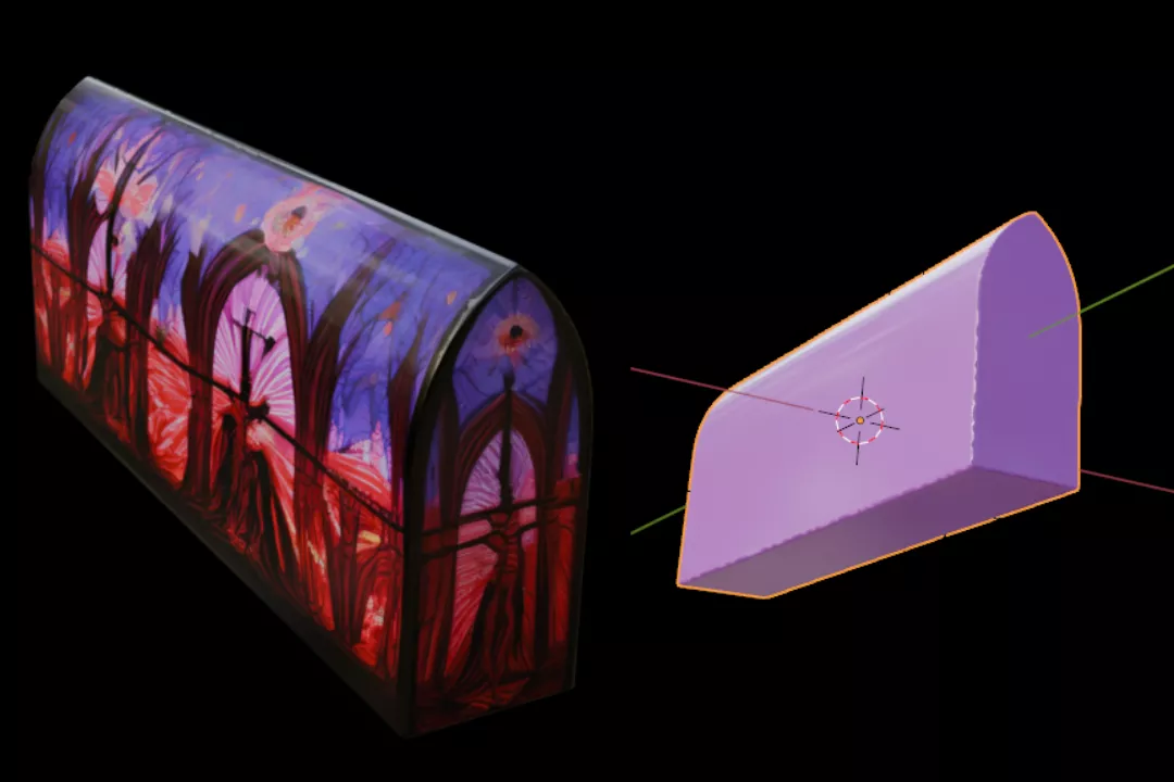 Elongated Vitrel 009 3D model