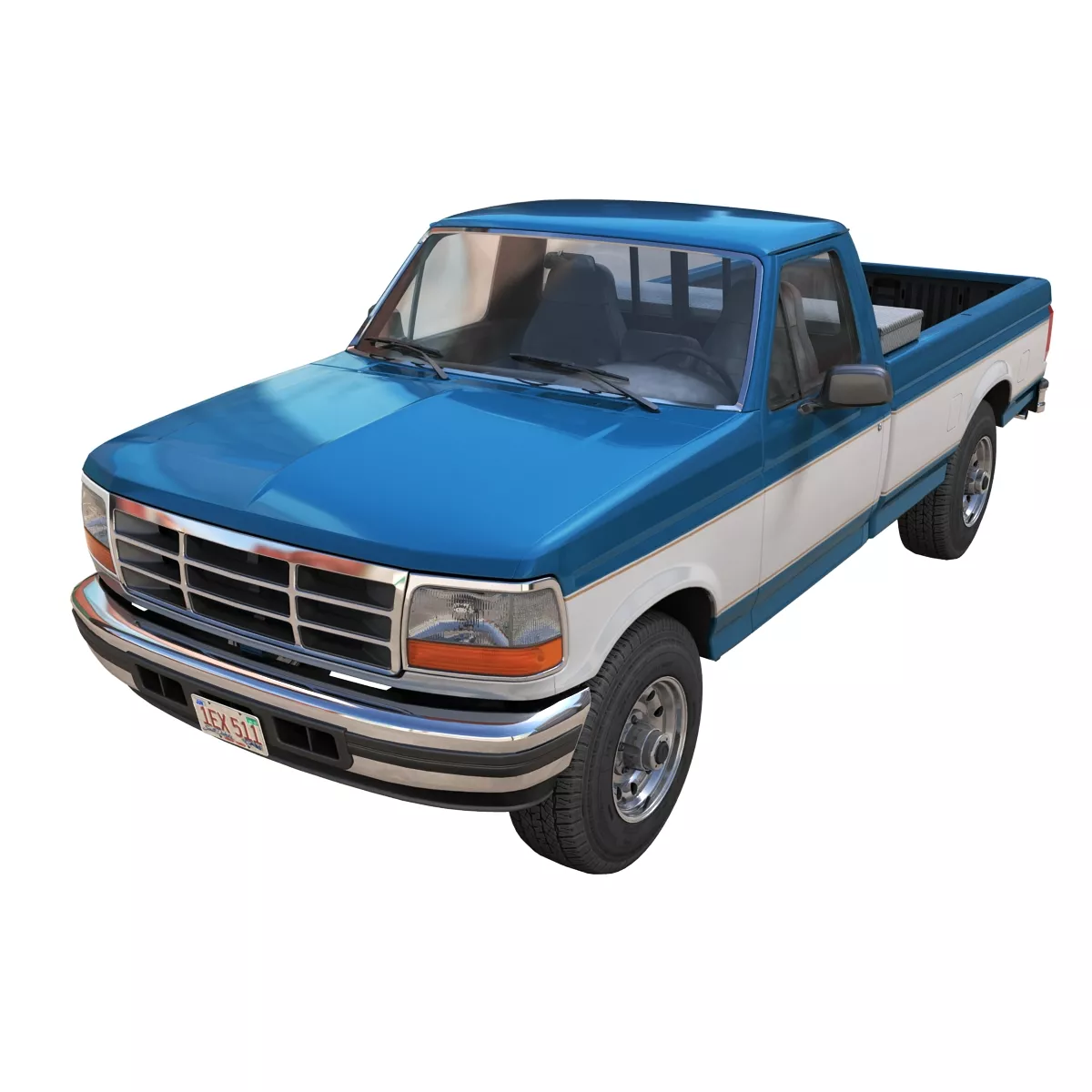 F150 1996 pickup truck Low-poly 3D model