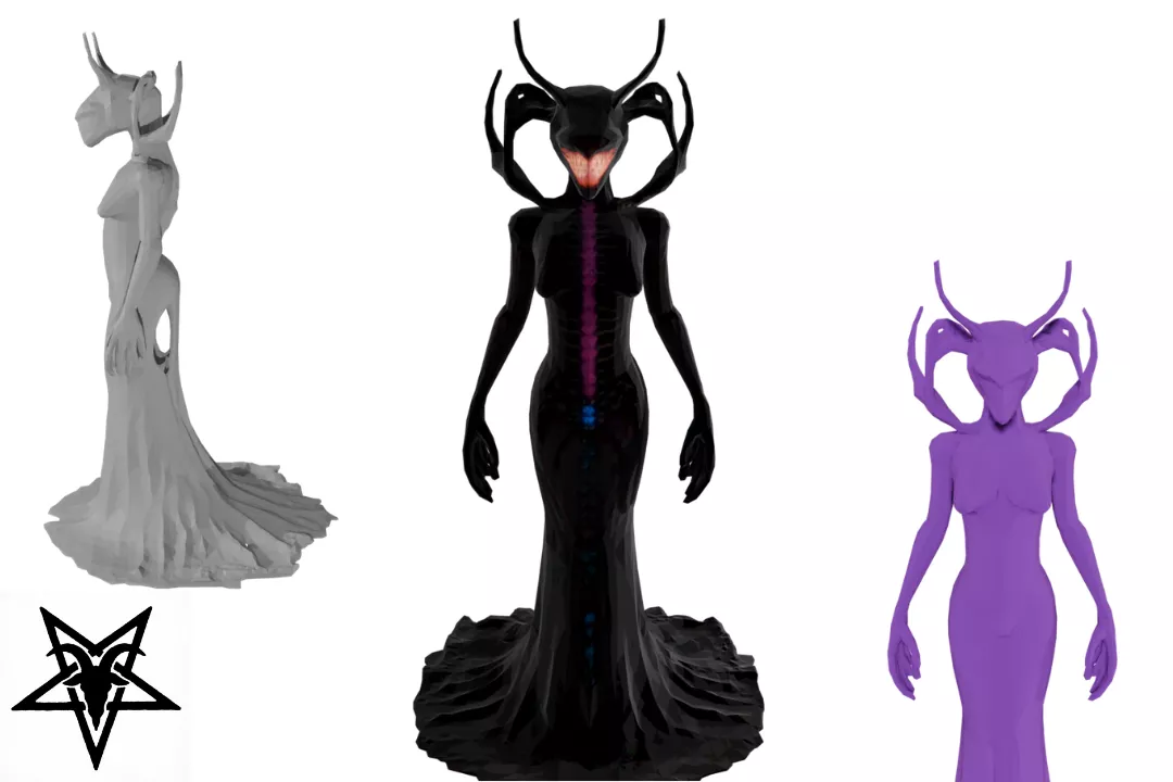 Lady Demon 008 3D model
