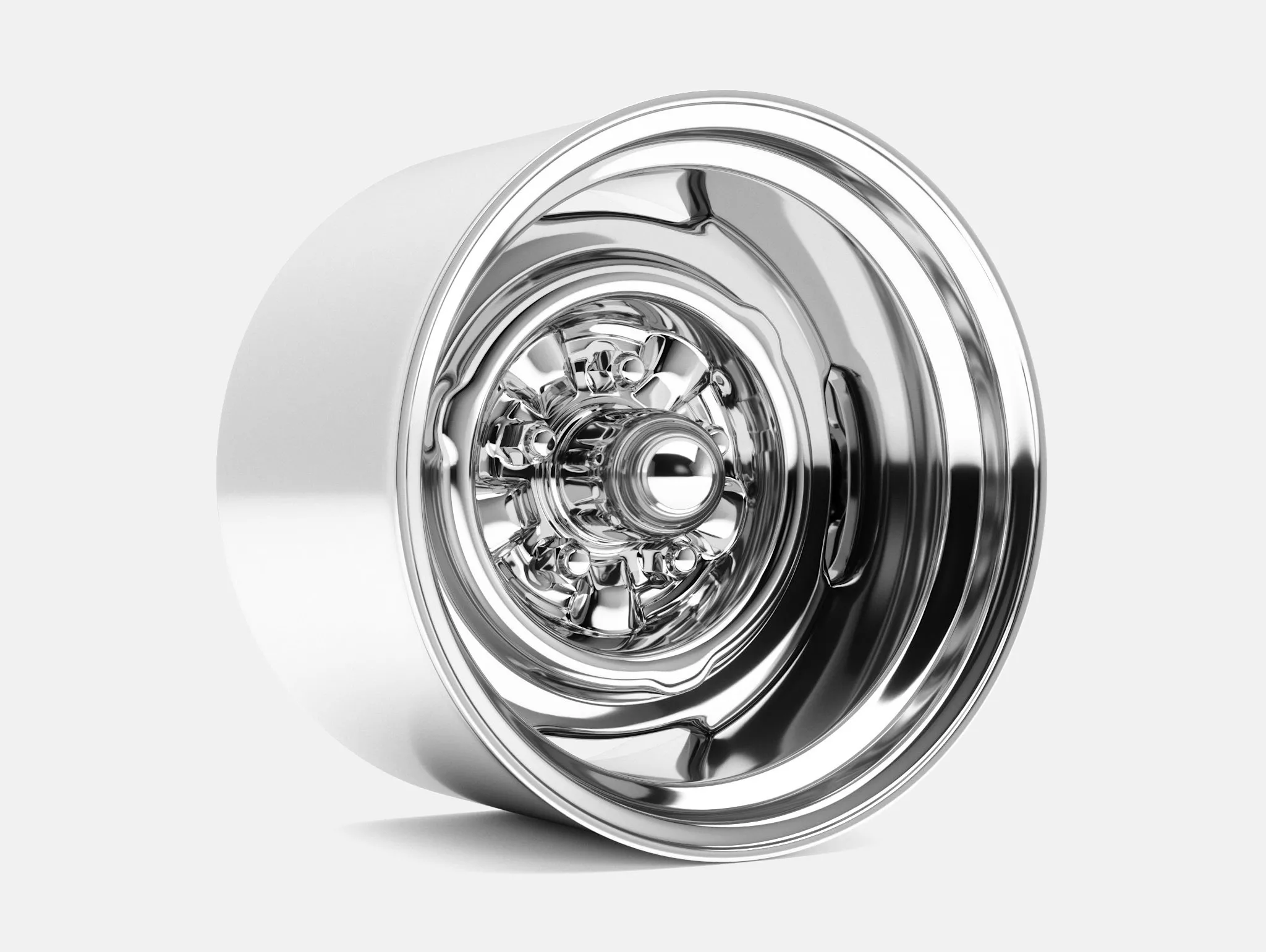 15x10 Chrome Reverse Wheel and Brake 3D print model