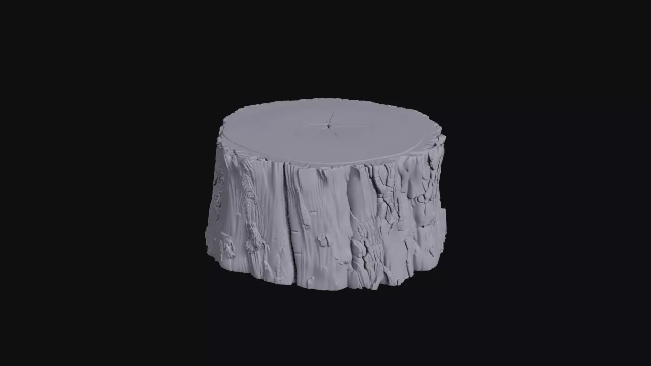 Tree Stump Terrain Scenery 3D print model