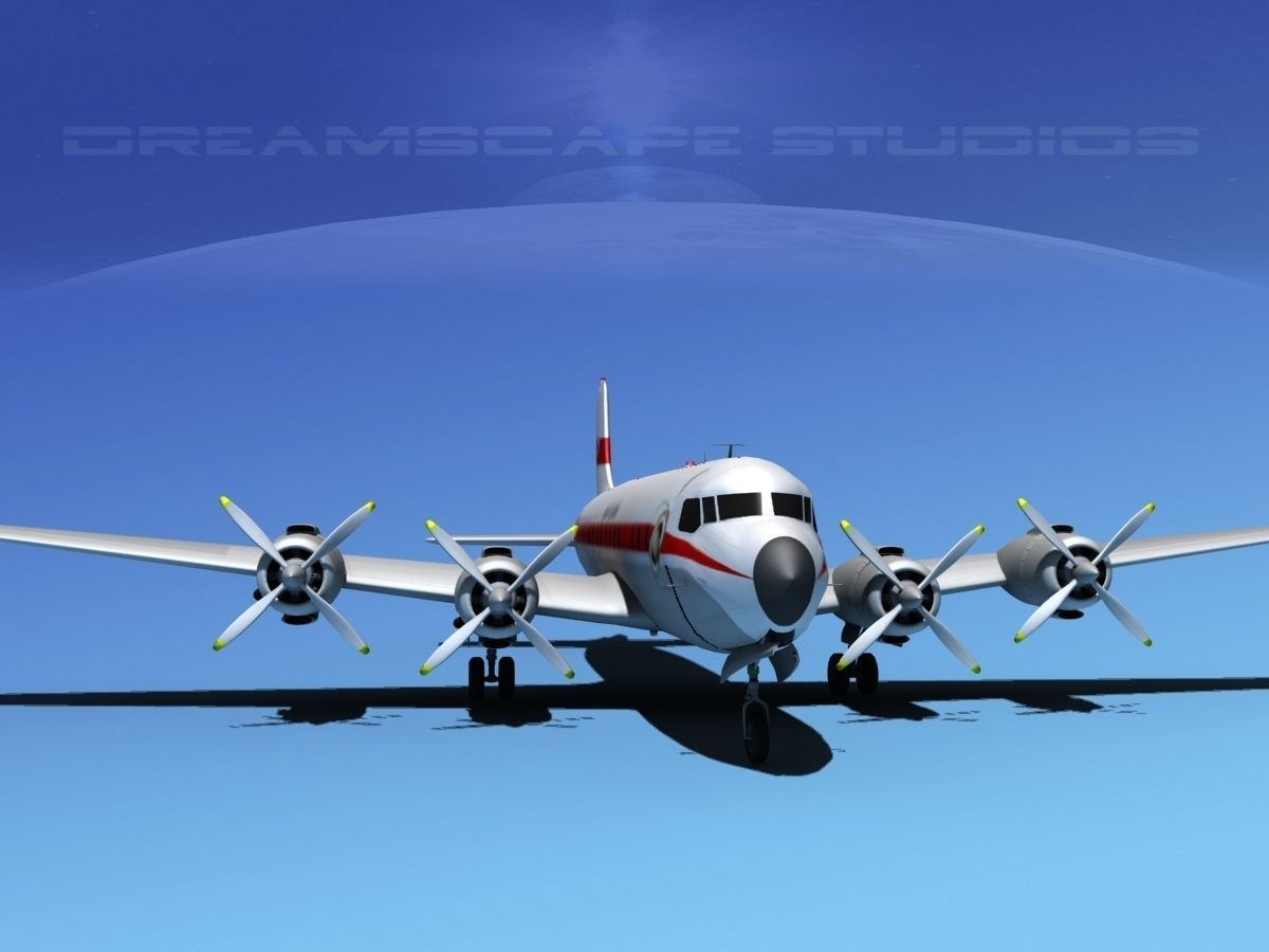 Douglas DC-7C Saturn Airways 3D model_2