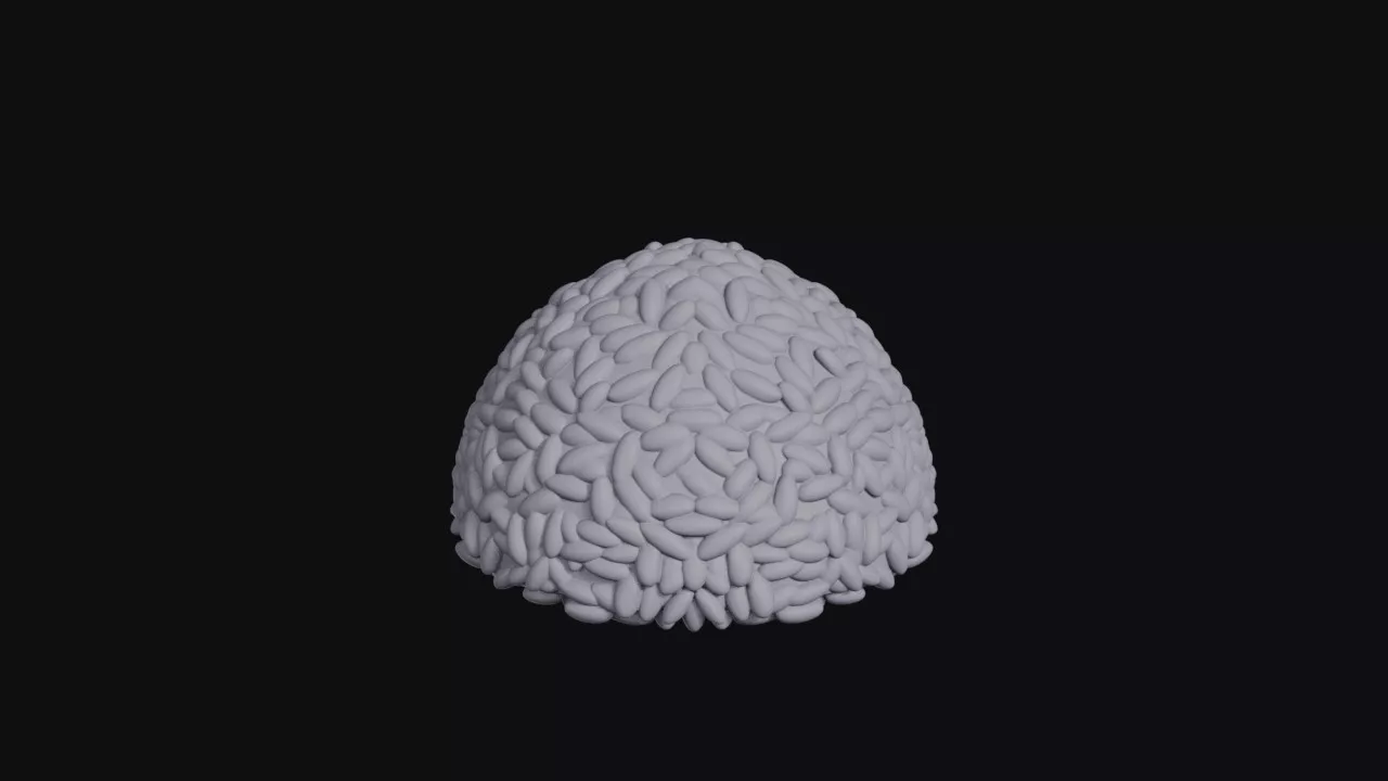 Pile of Rice Food Model 3D print model