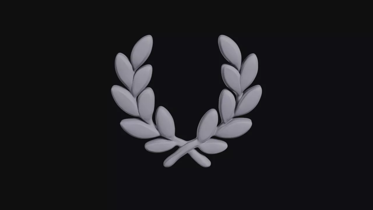 Green Laurel Wreath Emblem 3D print model
