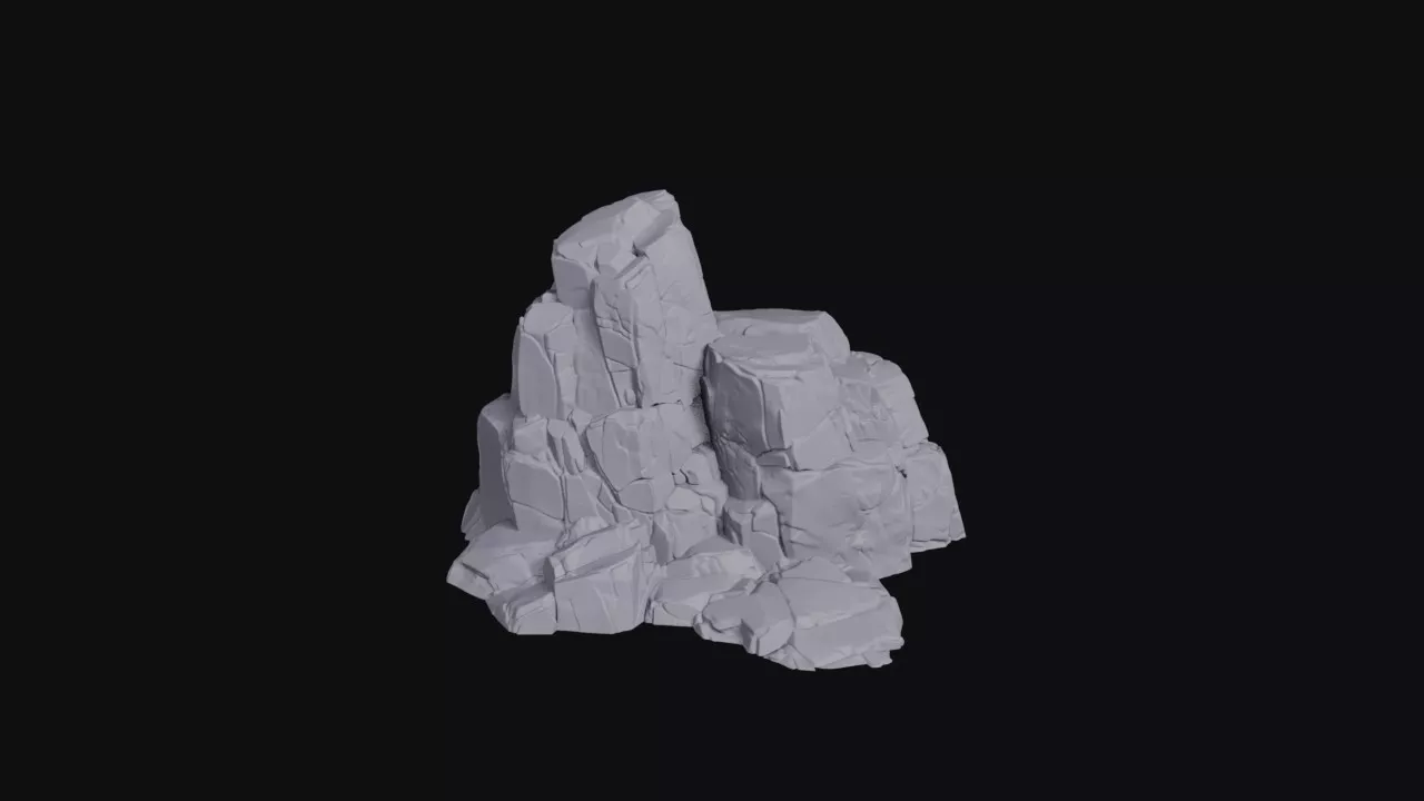 Fractured Stone Bastion Ruins 3D print model