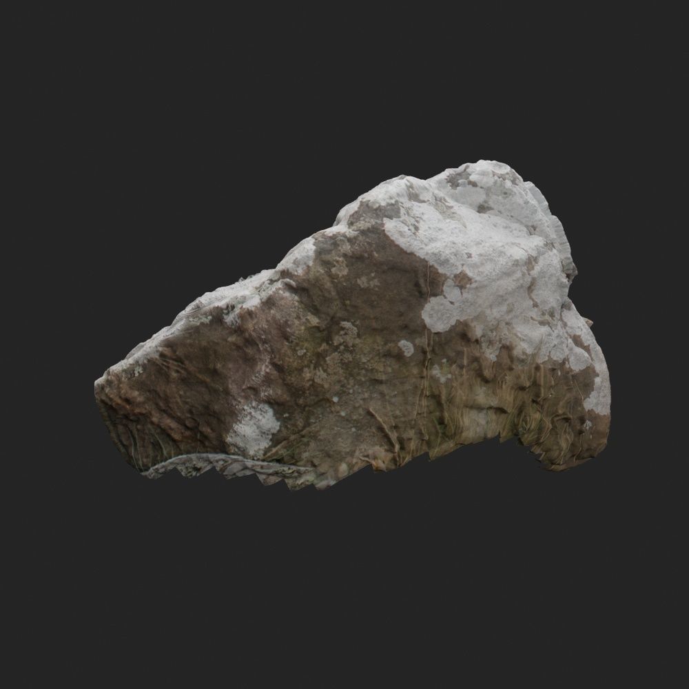 3d scanned stones 3 stones 3D model_4