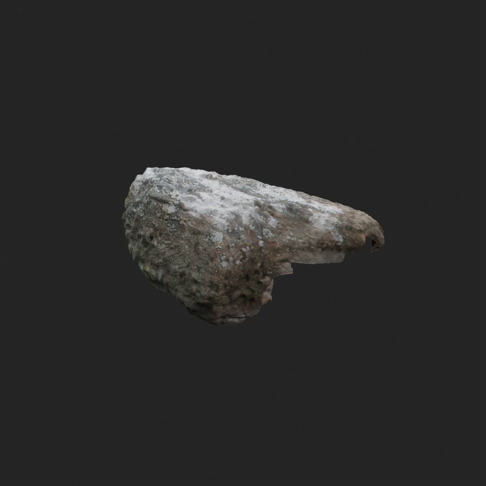 3d scanned stones 3 stones 3D model_2