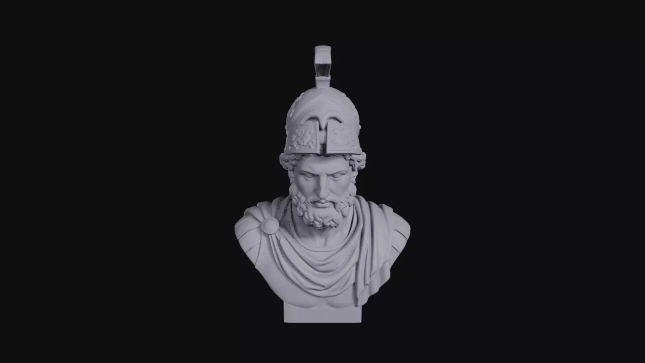 Bust of Ares God of War 3D print model