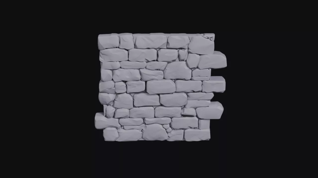 Ancient Stone Wall 3D print model