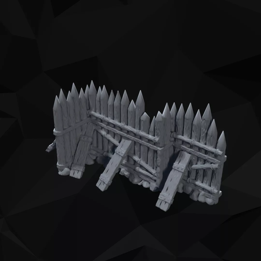 Siege Fence Tabletop Scenery 3D print model