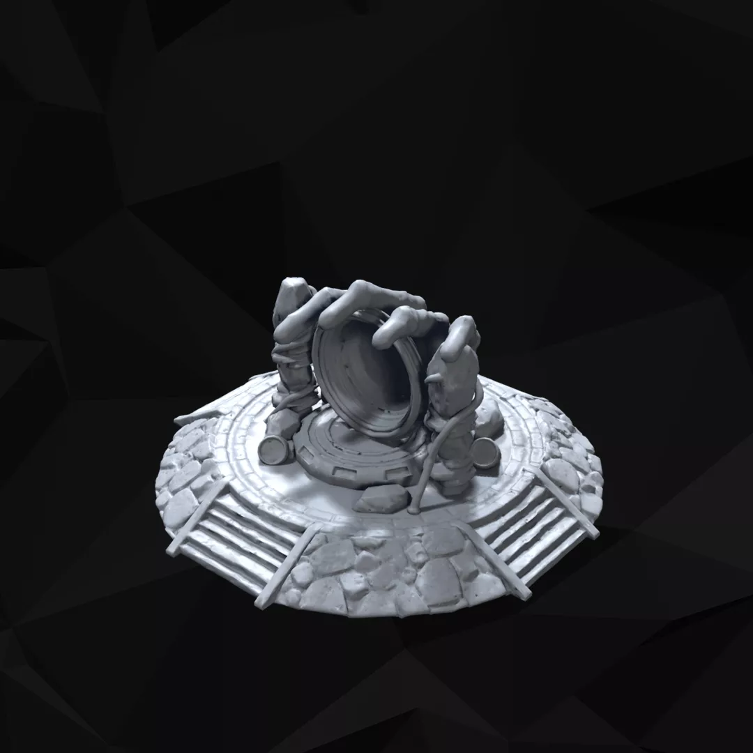 Post Apocalyptic Altar Tabletop Scenery 3D print model