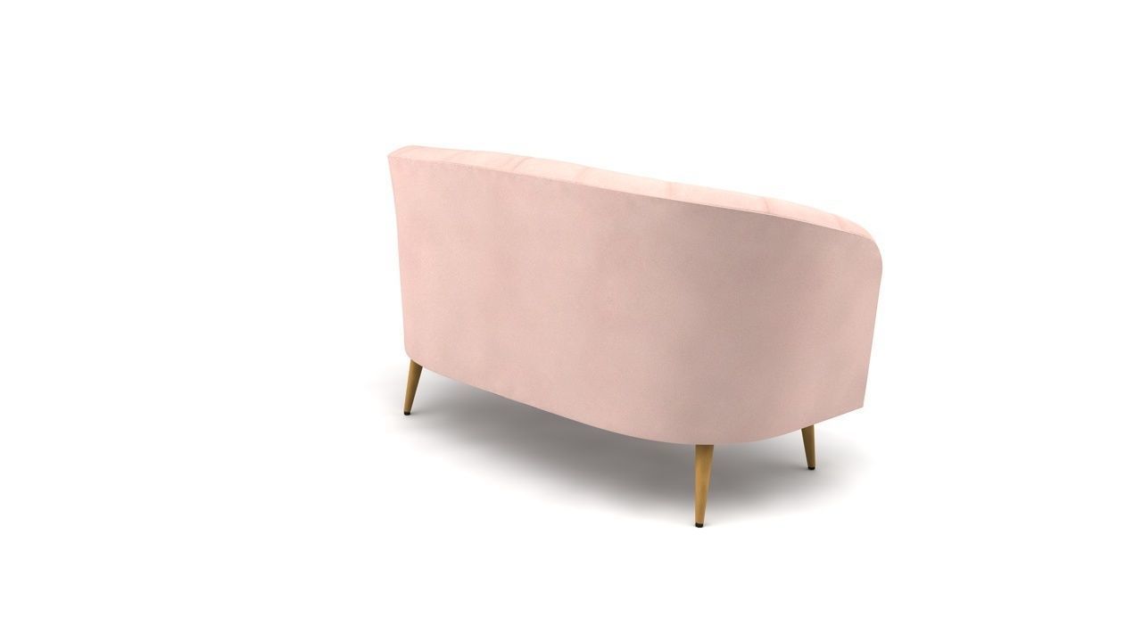 Canape droit Low-poly 3D model_6