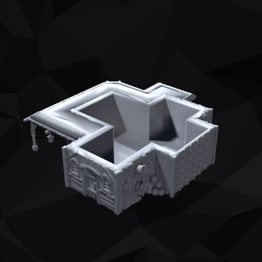 Pirate Port Architecture 01 Tabletop Terrain 3D print model