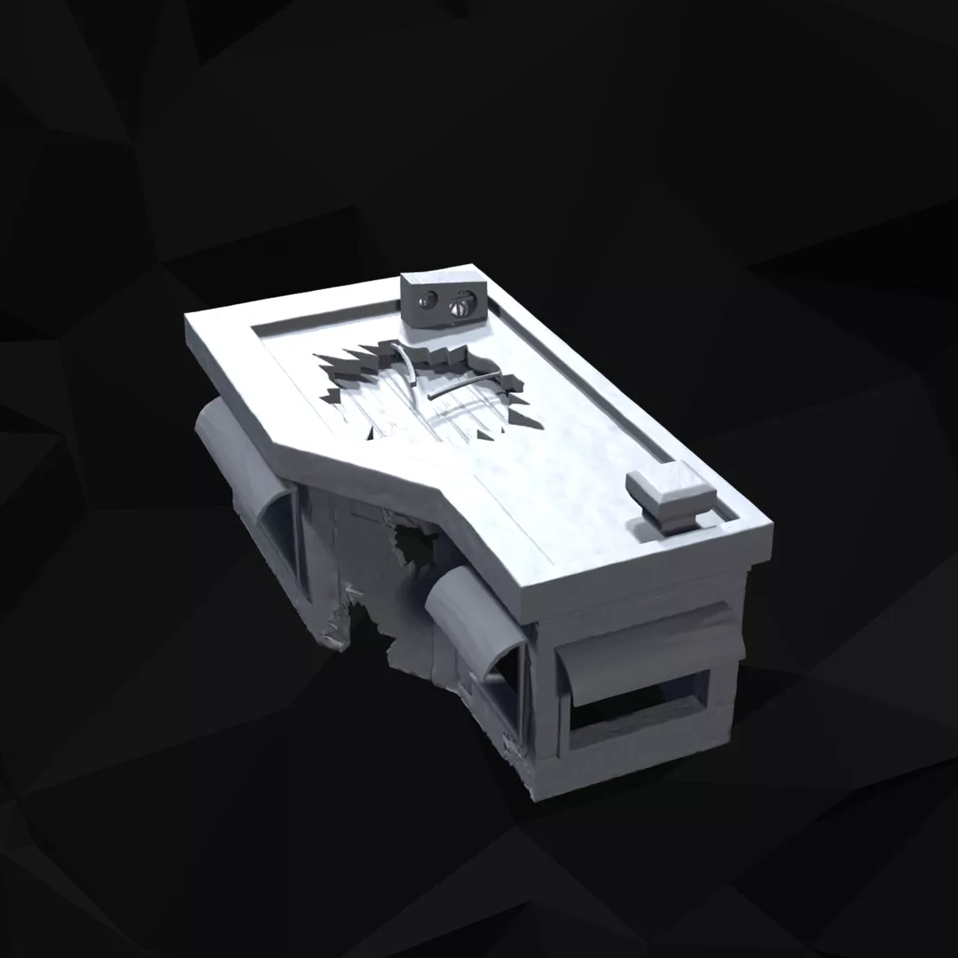 Post Apocalyptic Shop Tabletop Terrain 3D print model