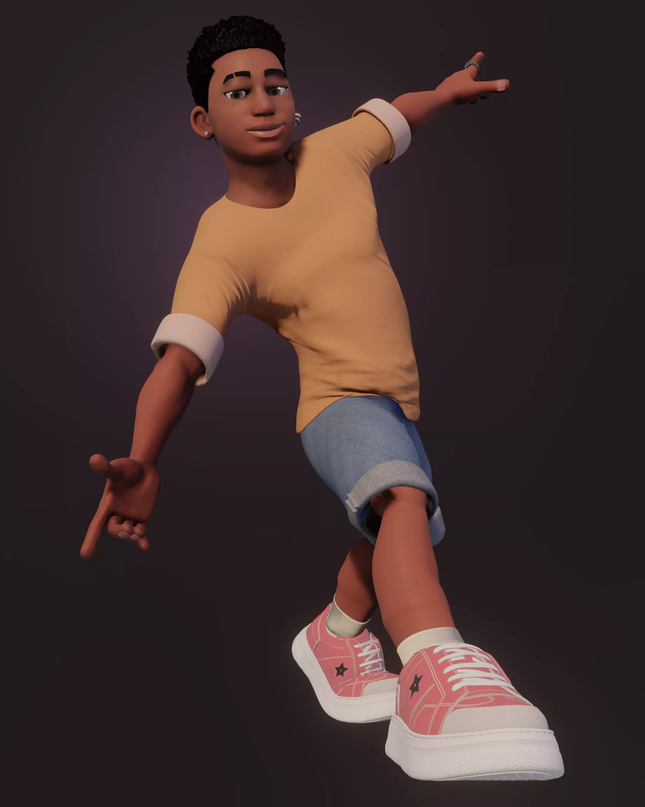 Stylized character Malik 3D model
