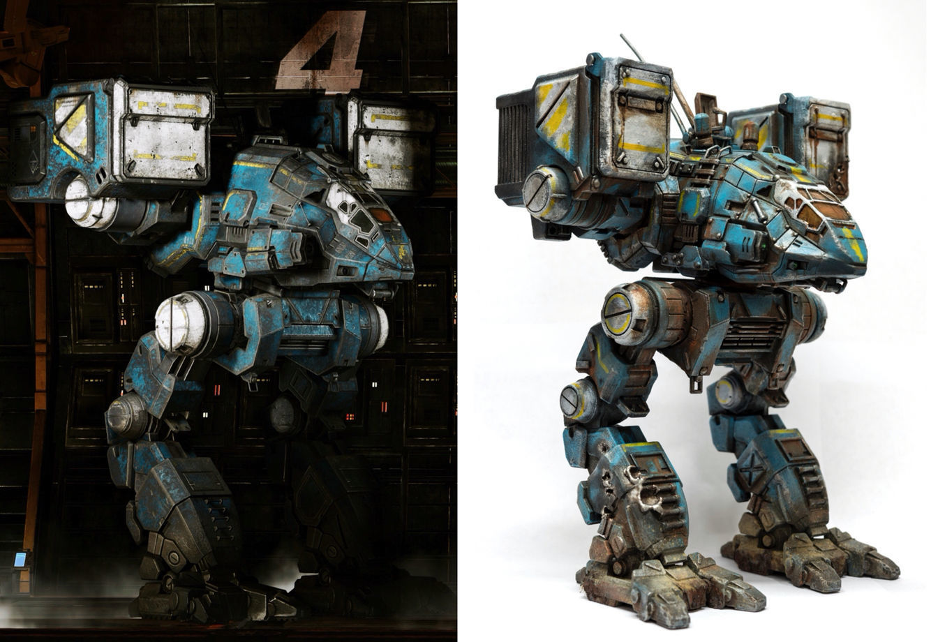 Mechwarrior Catapult Assembly Model warfare set Free 3D print model_6