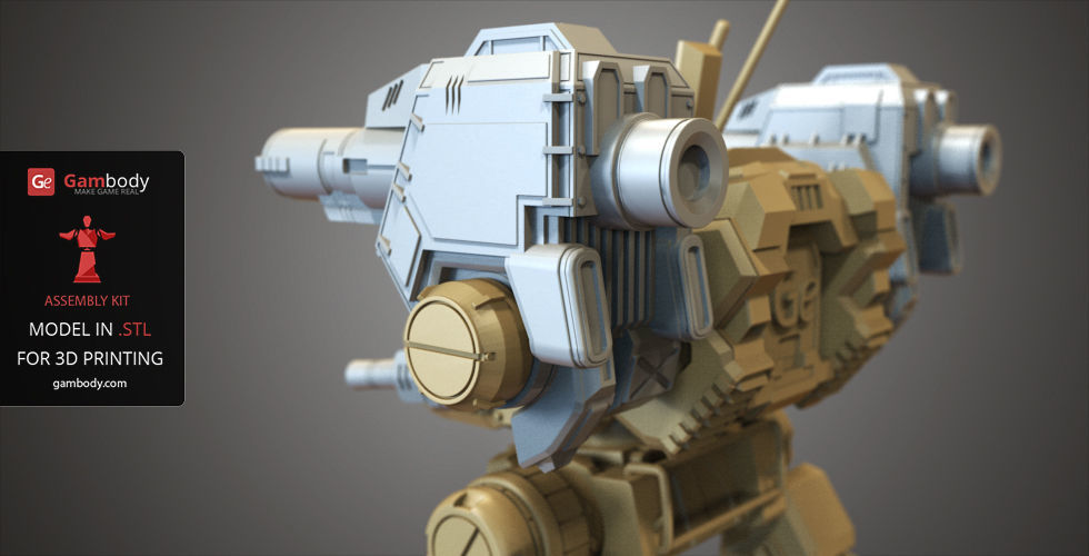 Mechwarrior Catapult Assembly Model warfare set Free 3D print model_3