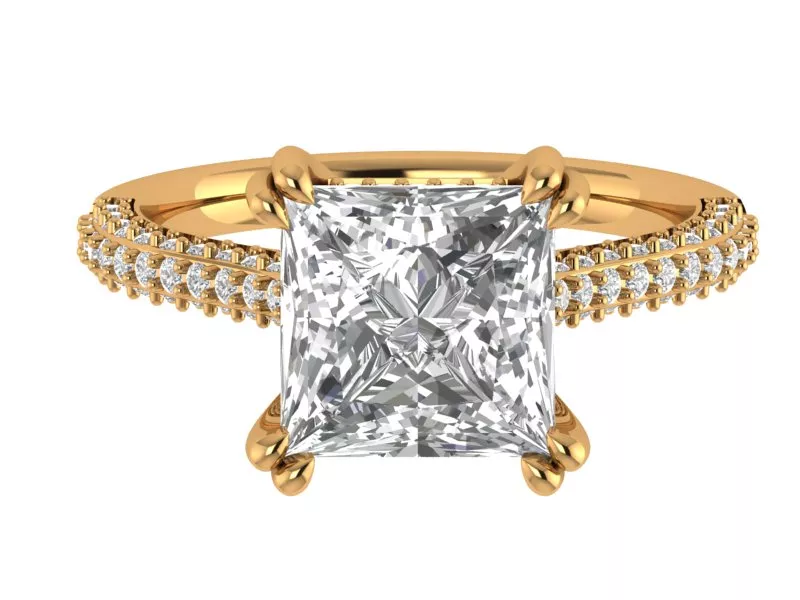 Princess Engagement Ring 3D print model