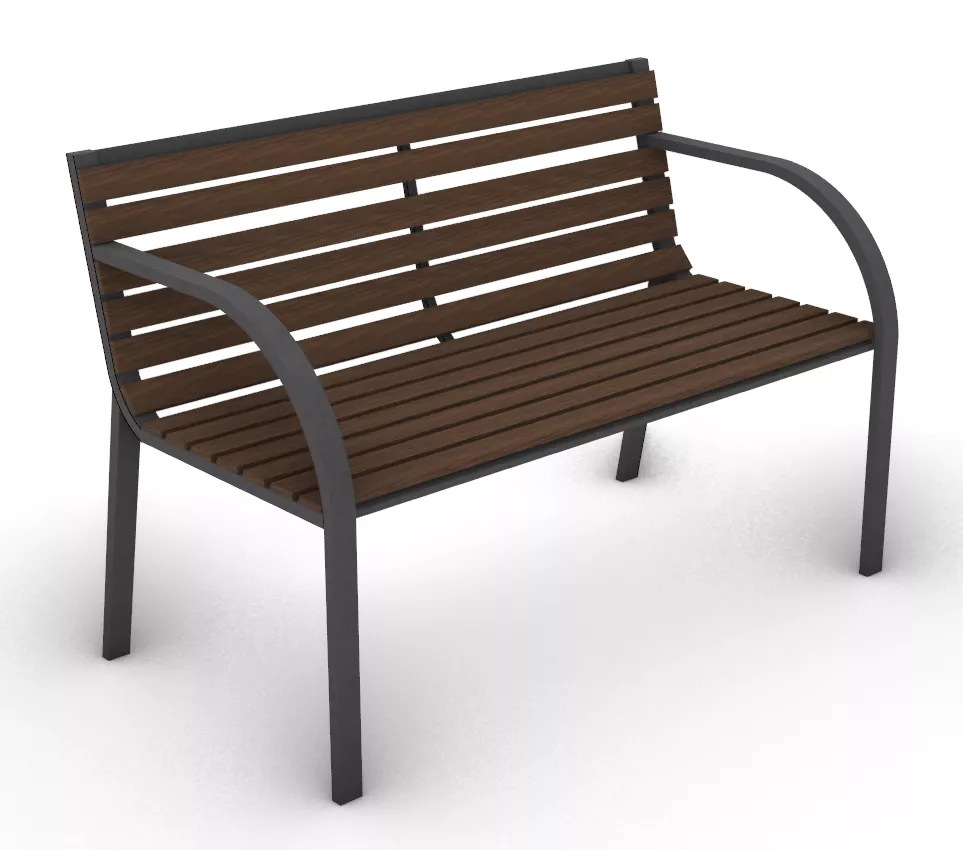 Garden bench 1200 3D print model