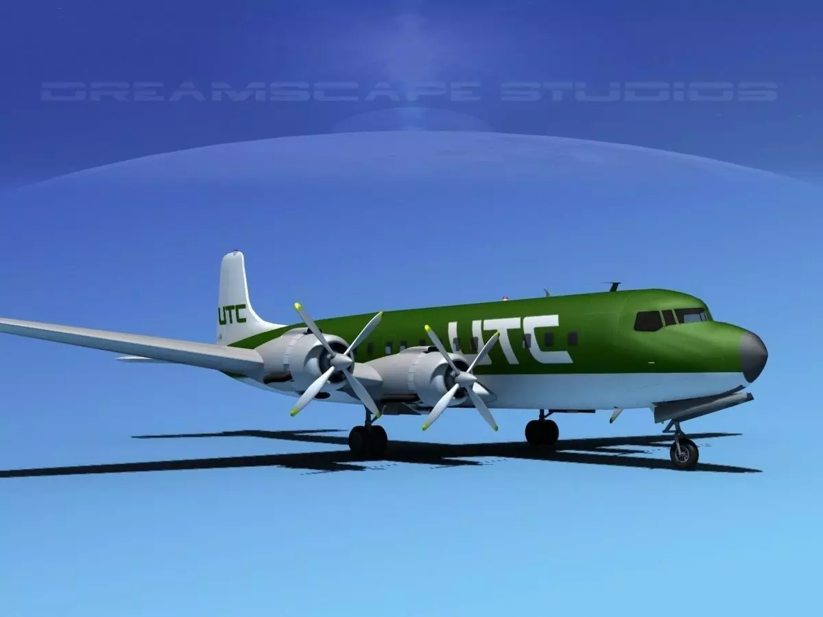 Douglas DC-7C Union Transport 3D model_0