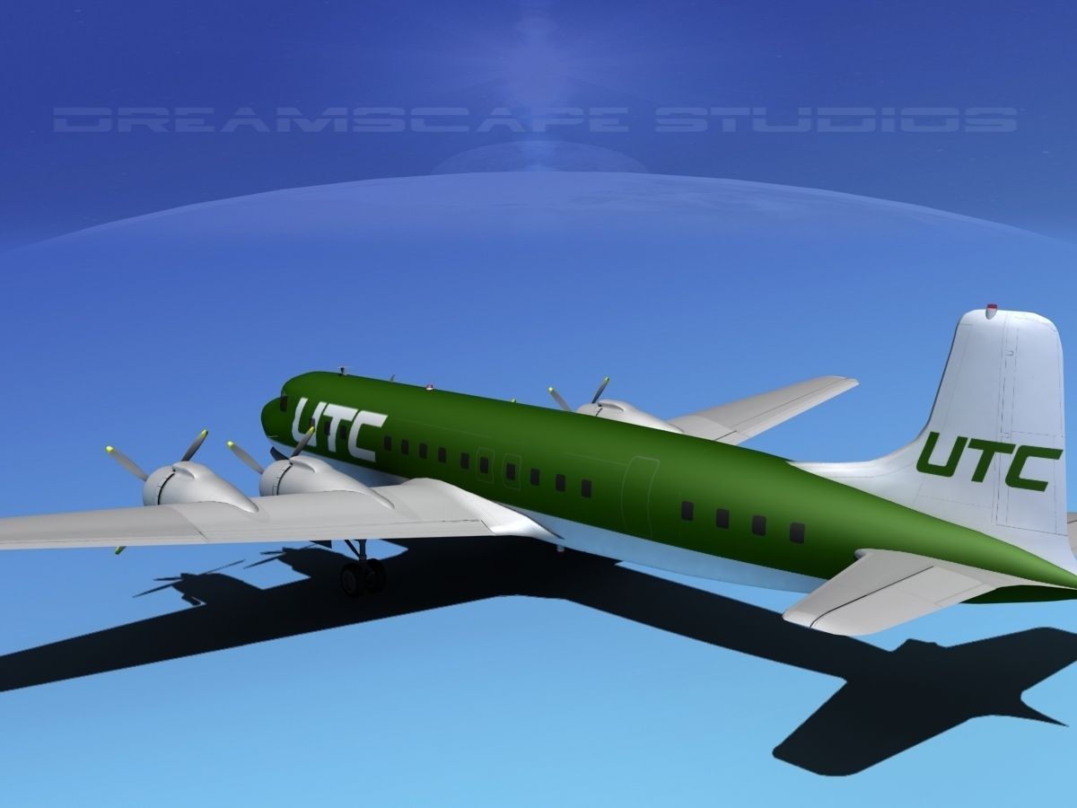 Douglas DC-7C Union Transport 3D model_7