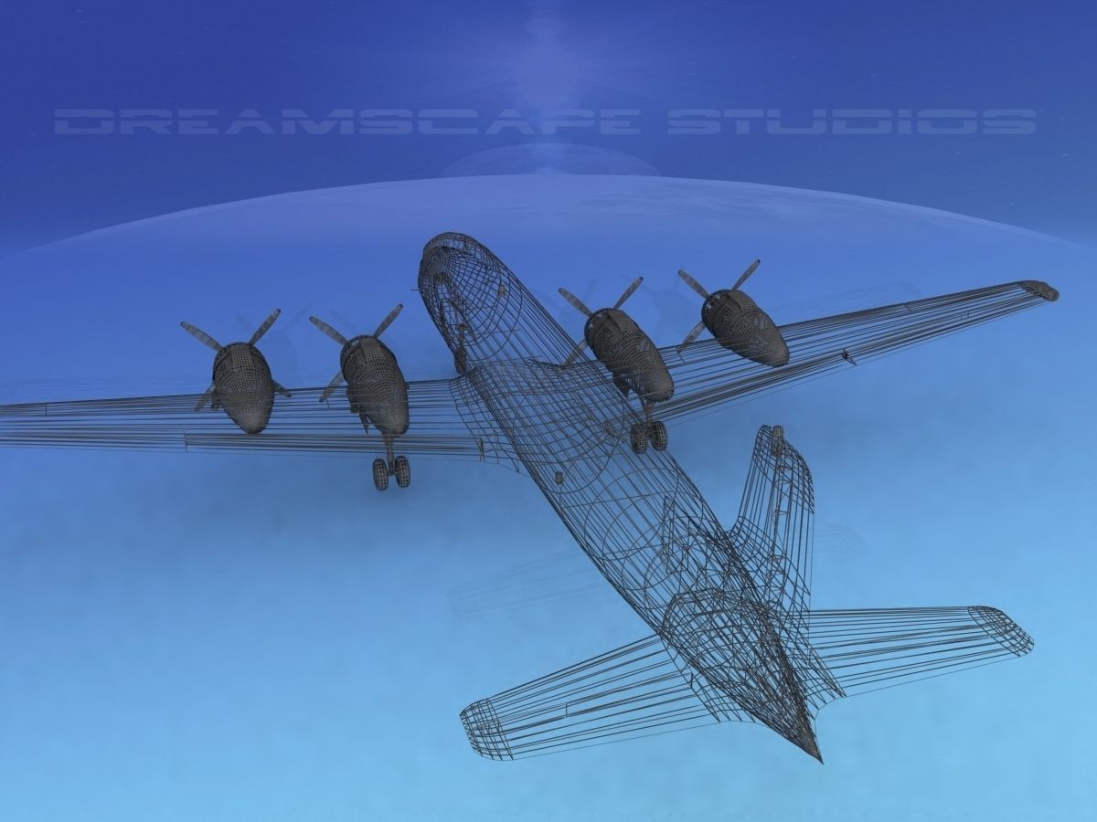 Douglas DC-7C Union Transport 3D model_11