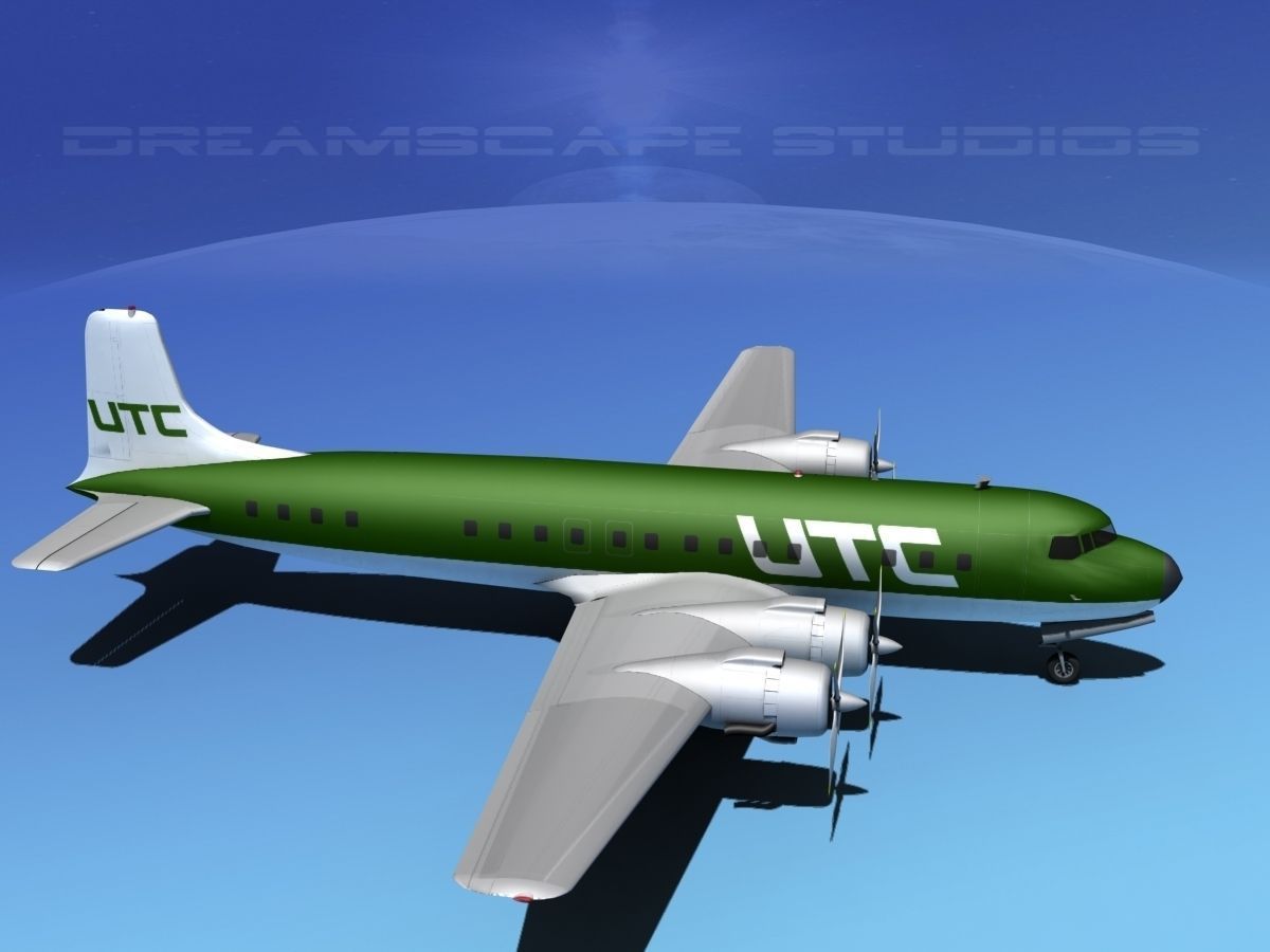 Douglas DC-7C Union Transport 3D model_3