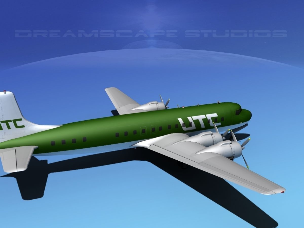 Douglas DC-7C Union Transport 3D model_4