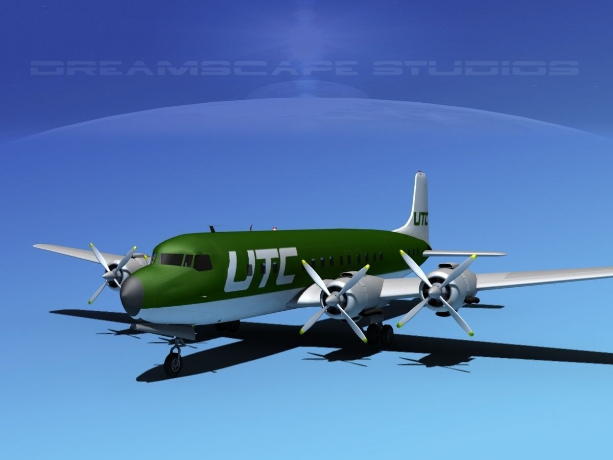 Douglas DC-7C Union Transport 3D model_1