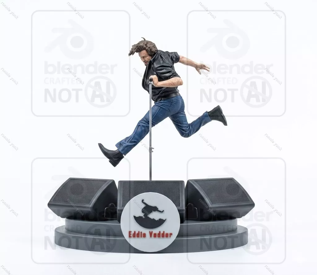 Eddie Vedder Legendary Rock Singer STL Model 3D print model