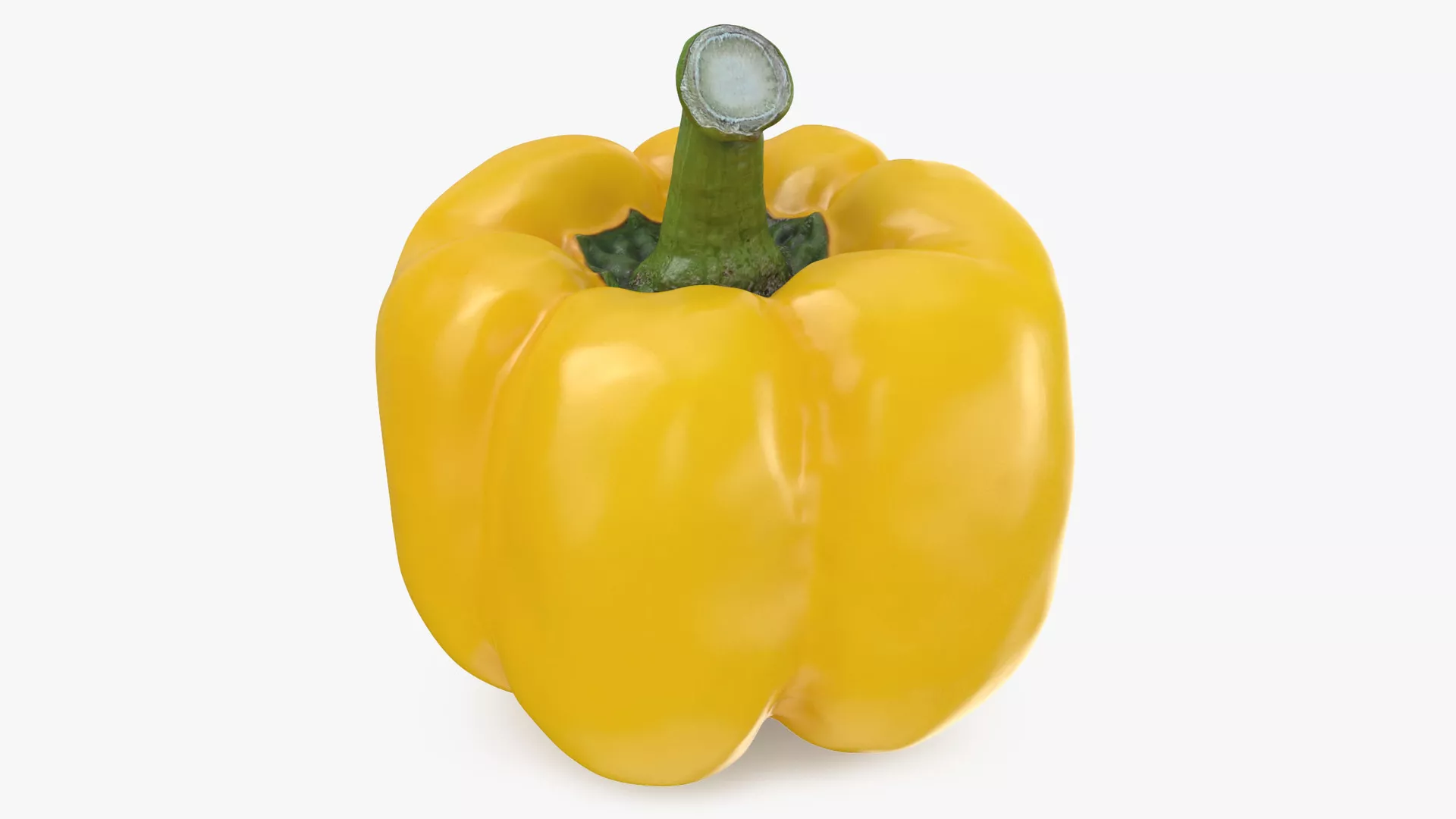 Bell Pepper Yellow Low-poly 3D model