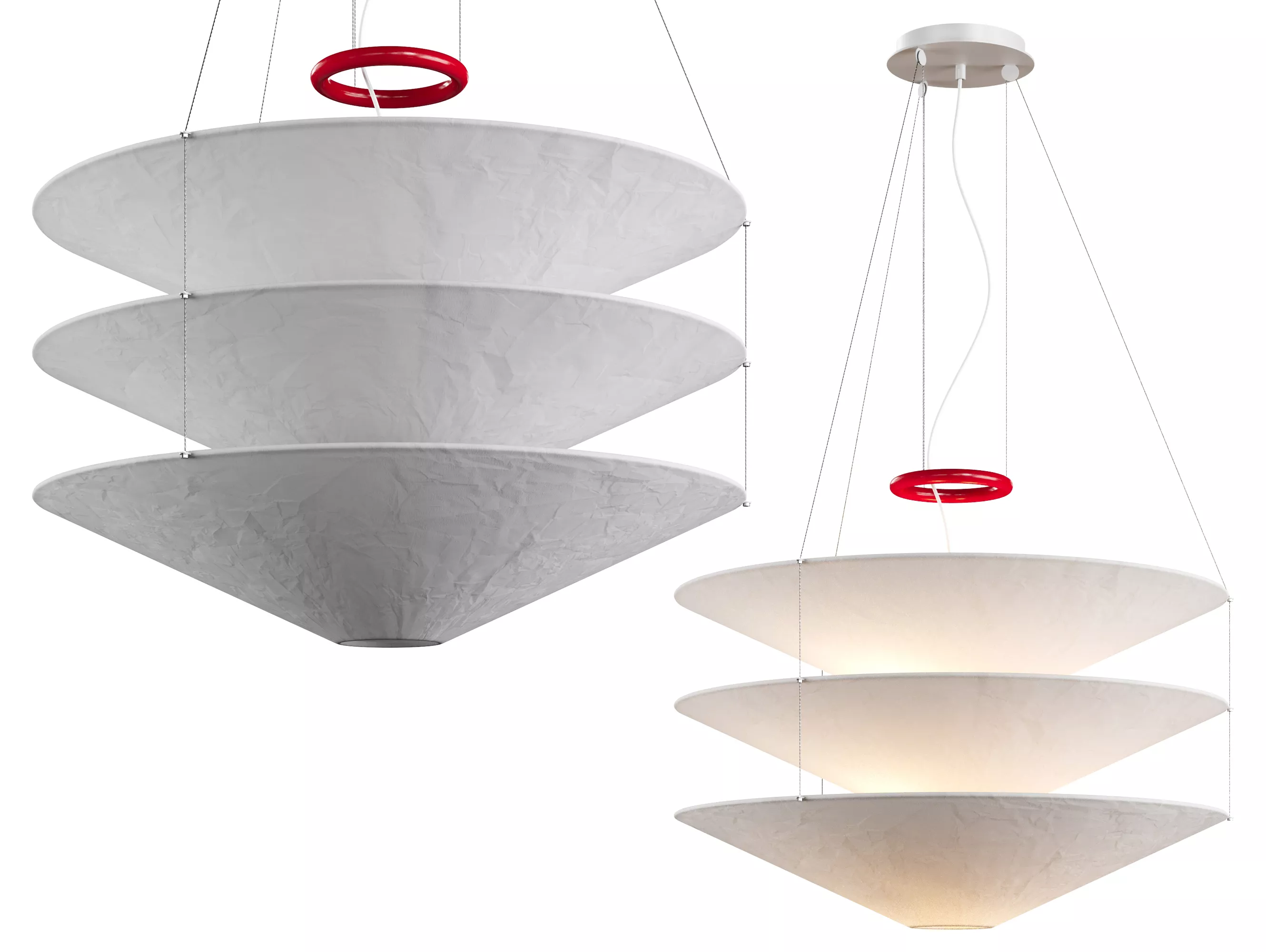 Floating Paper Pendant Light by Radilum 3D model
