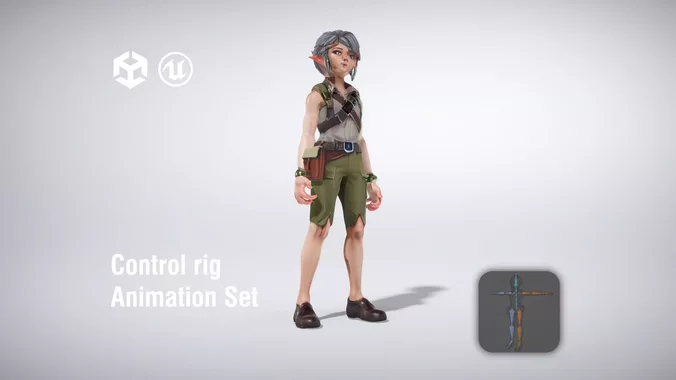 Adventurer character in casual exploration outfit