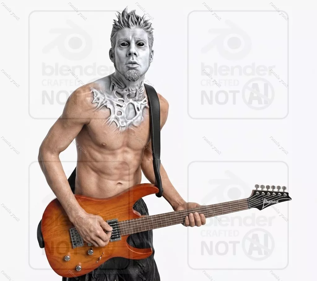 Wes Borland Masked Guitar Legend 3D print model