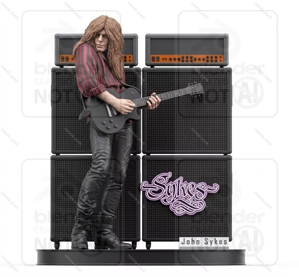 John Sykes Rock Legend 3D Printable Statue 3D print model