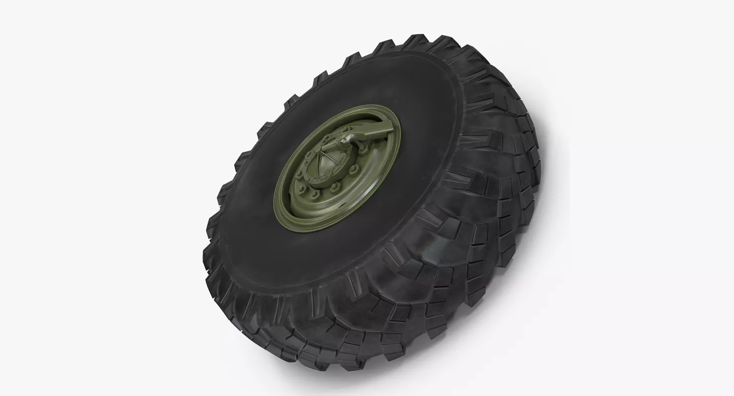 Military Truck Wheel 3D model