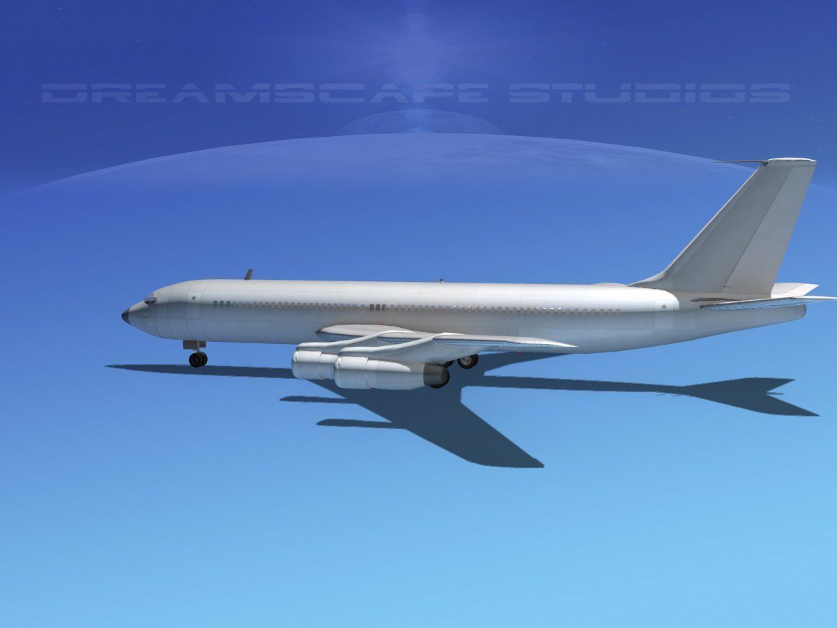 Boeing 707 Bare Metal 3D model_3