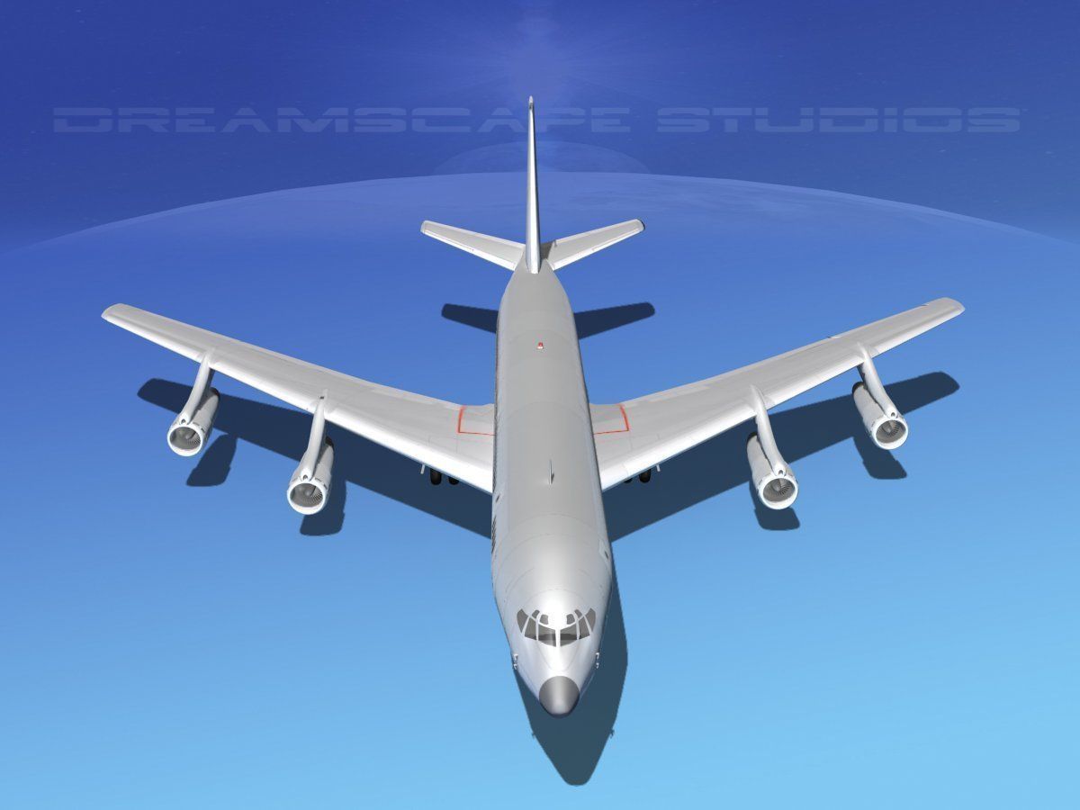 Boeing 707 Bare Metal 3D model_10