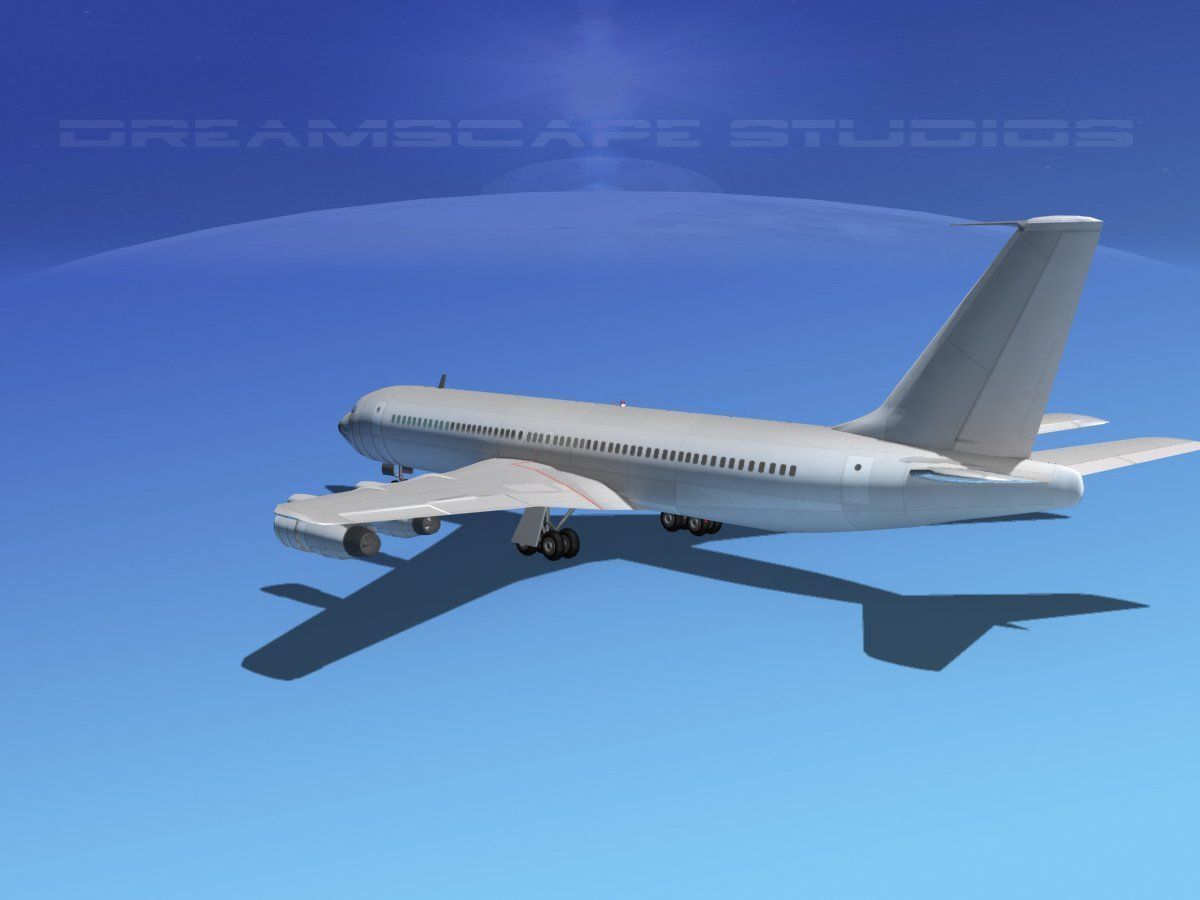 Boeing 707 Bare Metal 3D model_4