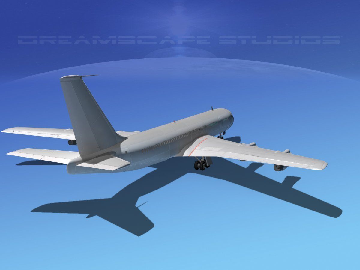 Boeing 707 Bare Metal 3D model_6