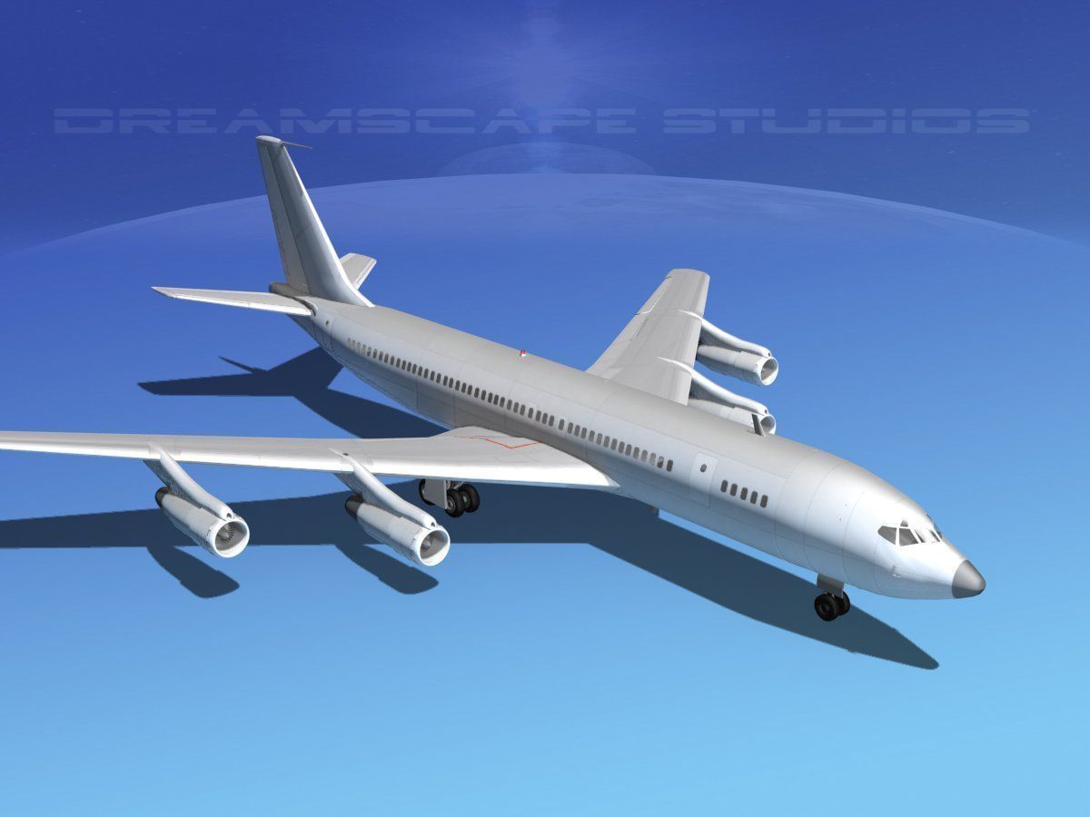 Boeing 707 Bare Metal 3D model_9
