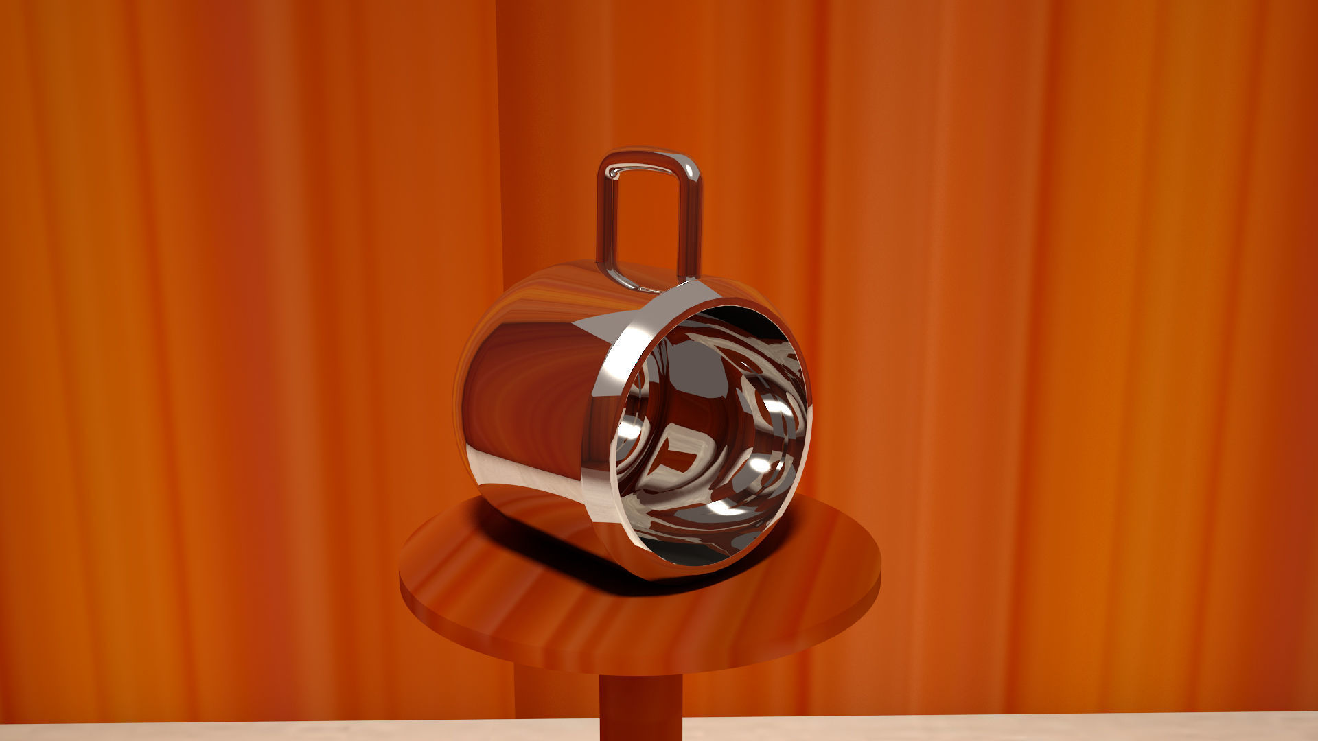 Stainless Steel Cup - 3 Low-poly 3D model_1
