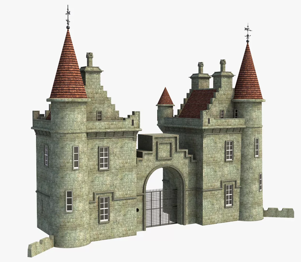 Fantasy Castle Gate 3D model