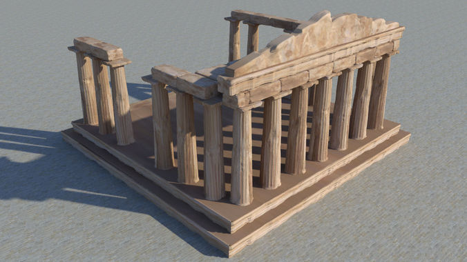 Parthenon ancient greek temple 3D model