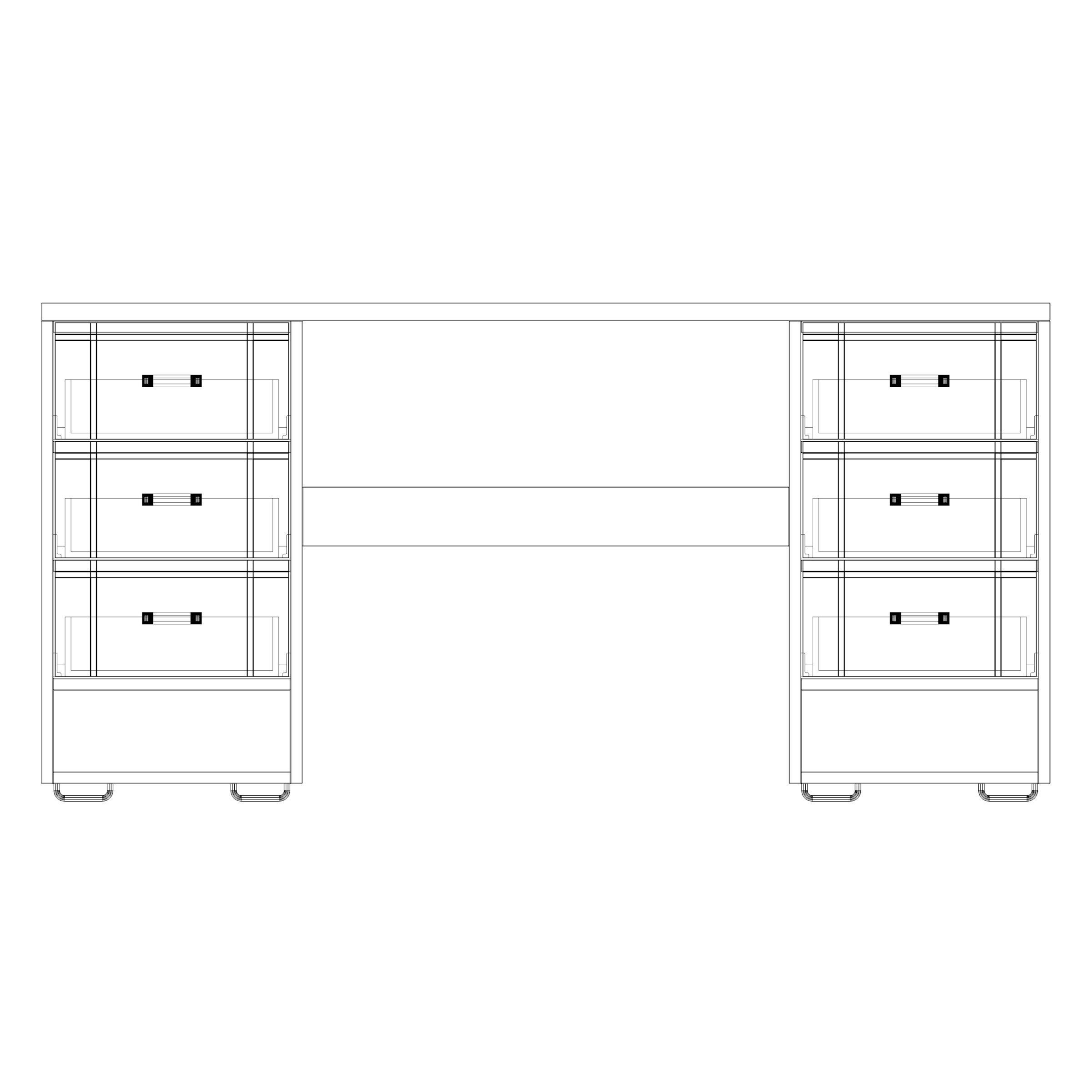 Office Table 3D model_3