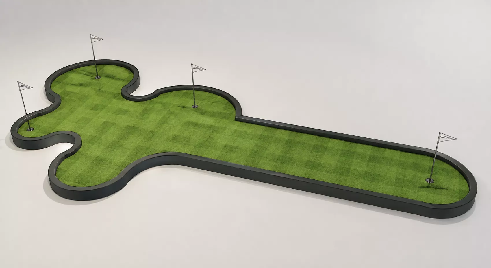 Modern portable mini golf course 3D model