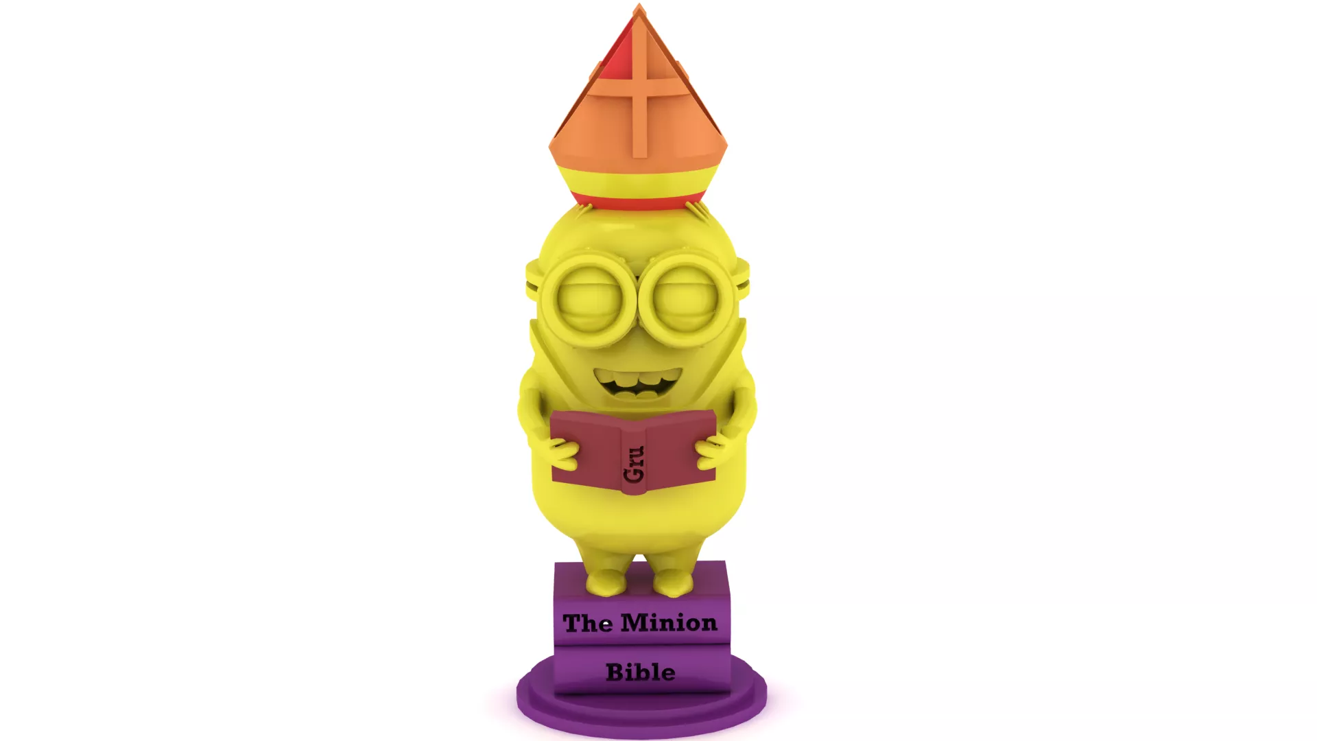 Minion Bible Reader Figurine 3D print model